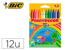 Lapices cera Plastidecor caja de 12 unidades Multicolor